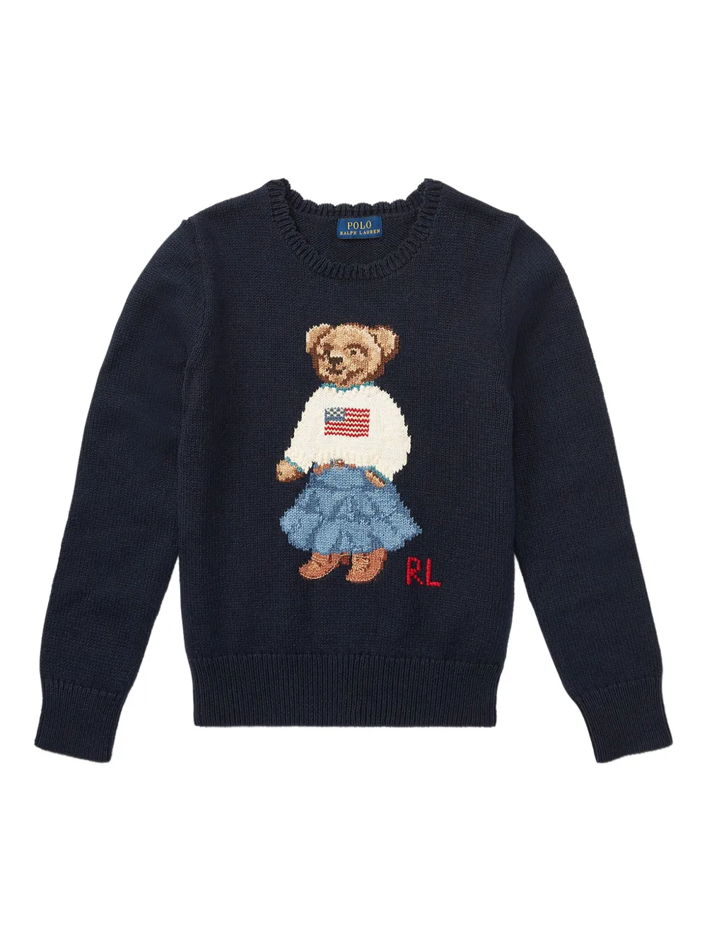 RL BEAR AMERICANA SWEATER NAVY
