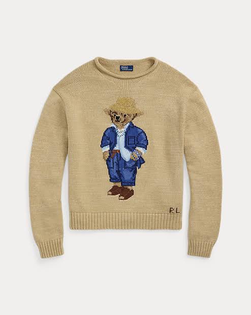 RL BEAR SAFARI SWEATER BEIGE