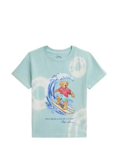 Blusa Kids Urso Surf Tie-Dye Água