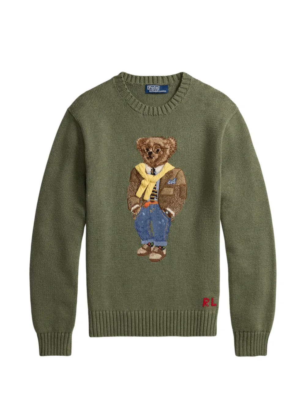 RL BEAR COUNTRY CLUB SWEATER OLIVE