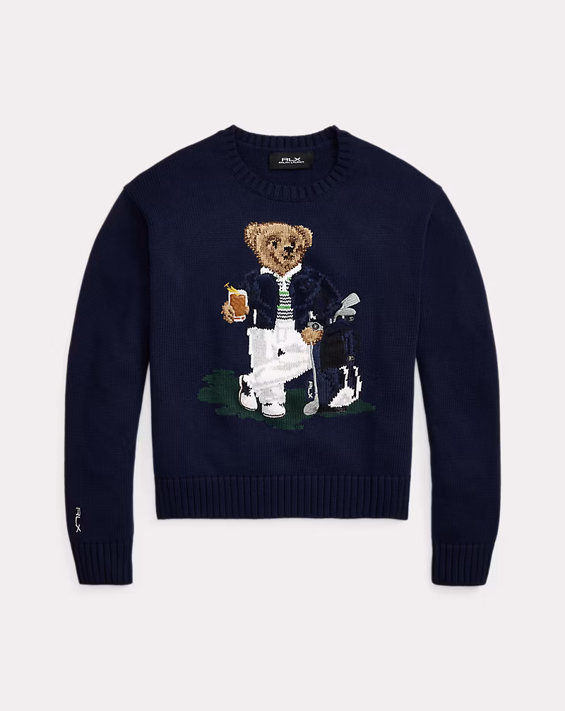 RL BEAR GOLFER SWEATER NAVY